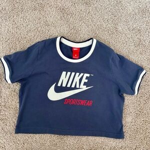 Nike Retro Blue and White Sportswear Tee